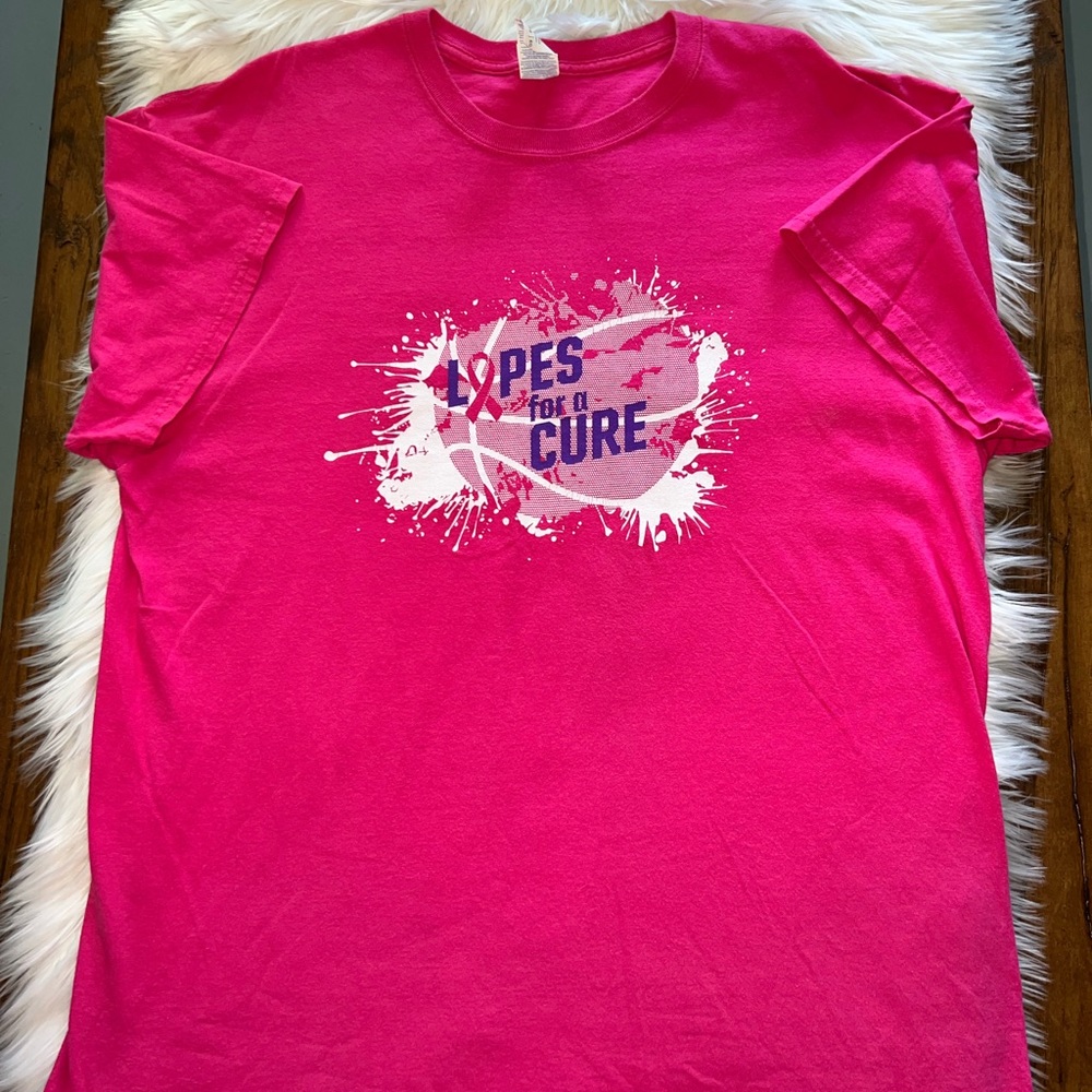 Gildan GCU Lopes Breast Cancer awareness Graphic T-shirt Mens size XL Pink